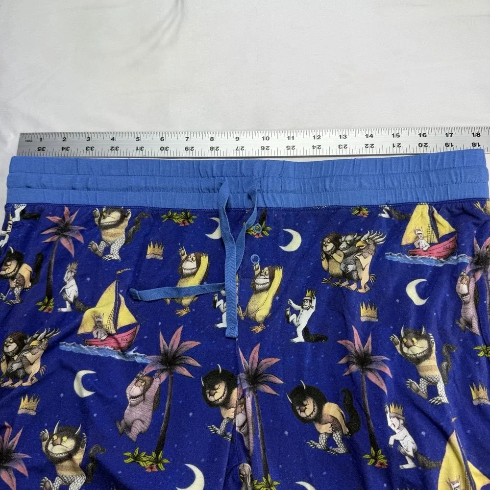 Little Sleepies Women L Where The Wild Things Are Bamboo Pajamas Set RARE Blue - Picture 10 of 10